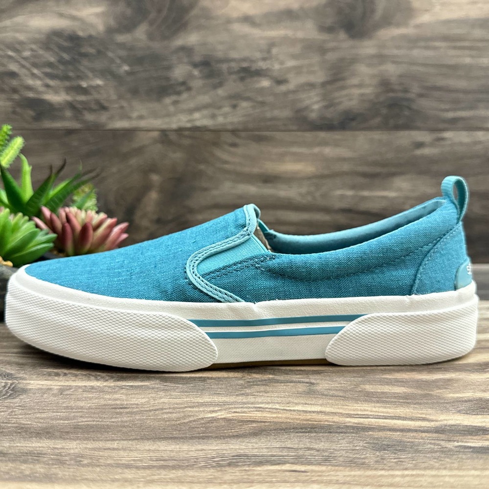 ❌SOLD OUT❌NIB Sperry Pier Wave 9M 40 Chambry Blue Slip-On Sneaker - Picture 5 of 11